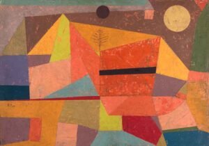 "Paisaje de montaña alegre" de Paul Klee