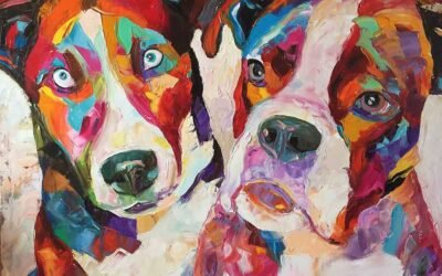 Retrato de dos perros estilo Nielly