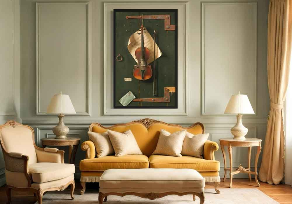 "El viejo violin" de William Michael Harnett en decoracion