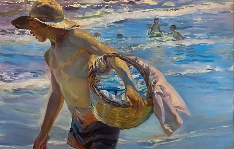 Reproducción de «El pescador» de Sorolla