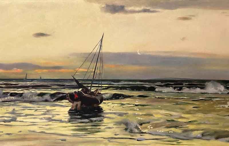 Reproducción de una marina de Eugen Dücker