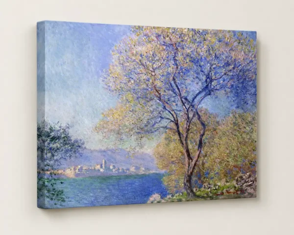 Antibes visto desde La Salis de Monet, bastidor de 4 cm, listo para colgar