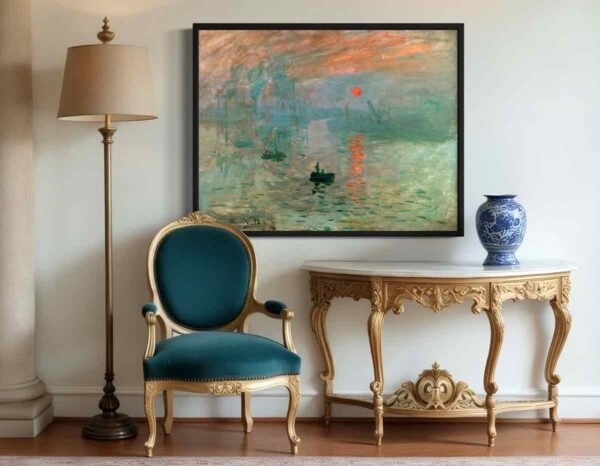"Impresión, sol naciente" de Monet en decoración