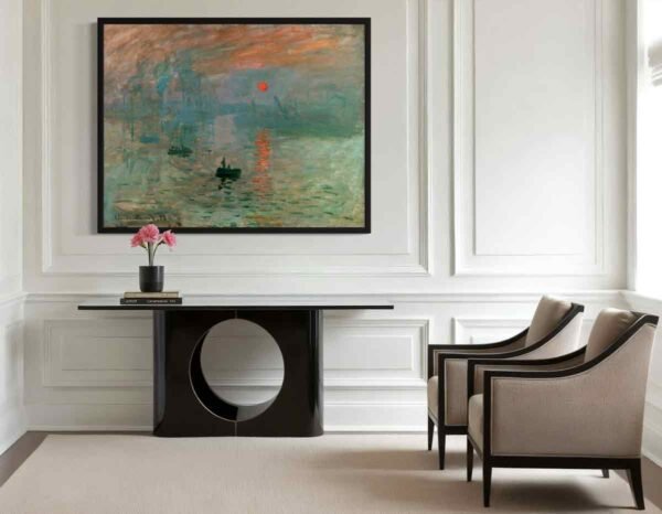 "Impresión, sol naciente" de Monet en decoración 2