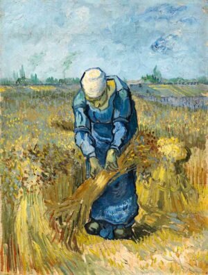 Mujer campesina atando gavillas de Van Gogh