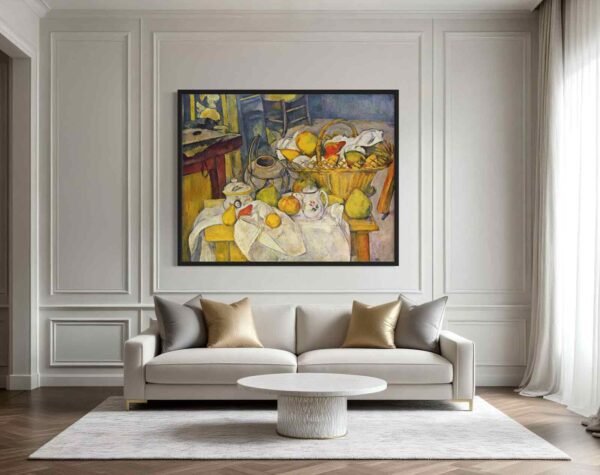 "Naturaleza muerta con cesto de frutas" de Paul Cézanne en decoración