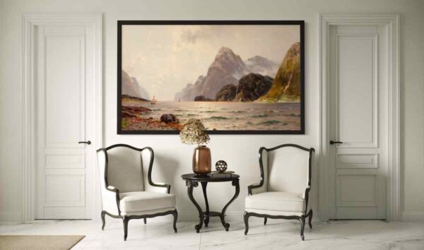 "Paisaje del fiordo" de Walter Moras en decoración