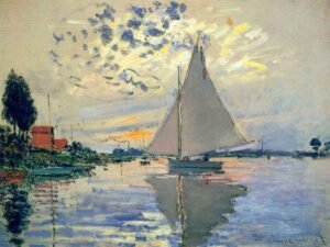 Velero en Le Petit-Gennevilliers de Monet