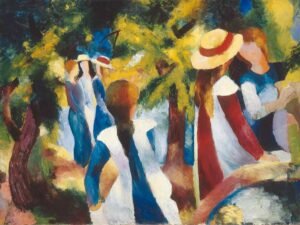 Muchachas bajo los árboles - August Macke