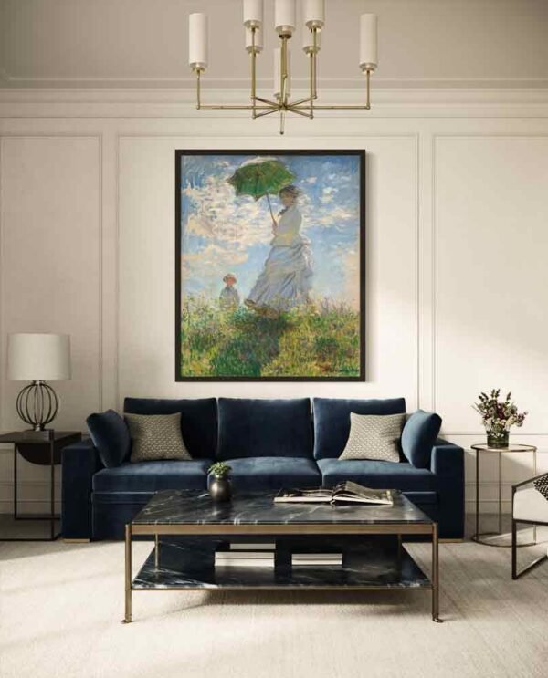 "Mujer con sombrilla" de Monet en decoración