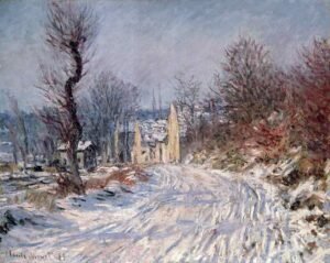 Camino a Giverny en invierno, de Claude Monet