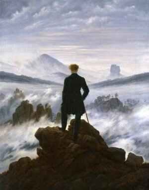 El caminante sobre el mar de nubes de Caspar David Friedrich