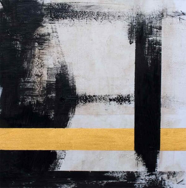 Abstracto, lineas negras y doradas - Imagen 2