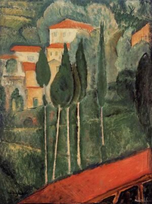 Paisaje, sur de Francia de Modigliani