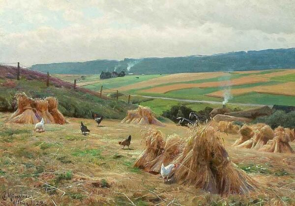"Almiares en un campo en Alling cerca de Ry" de Peder Mork Monsted