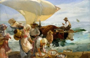 "Buena pesca" de Joaquín Sorolla. Reproducciones al óleo.