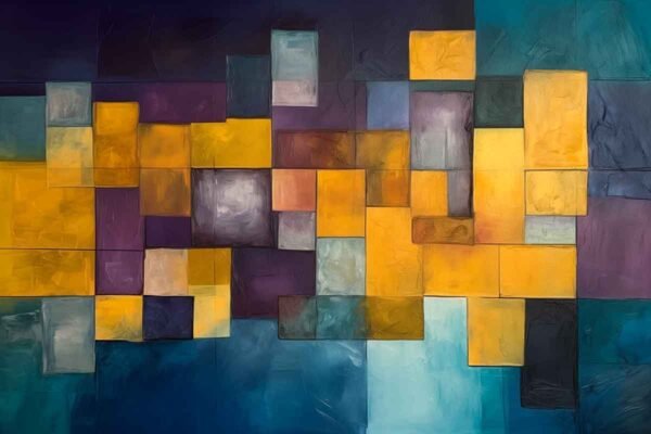 "Cuadrados amarillos y violetas" de Copiamueo