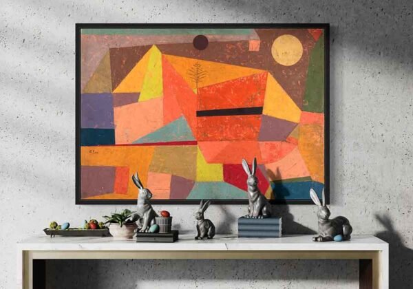 "Paisaje de montaña alegre" de Paul Klee en decoración 2