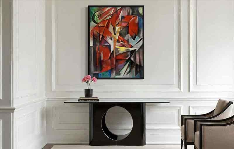 Reproducción de «Los zorros» de Franz Marc