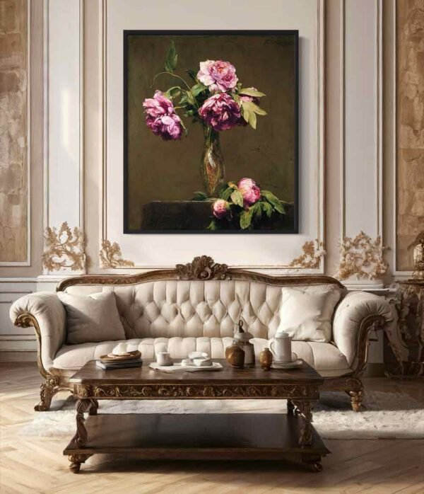 "Peonias" de henri fantin-latour en decoración