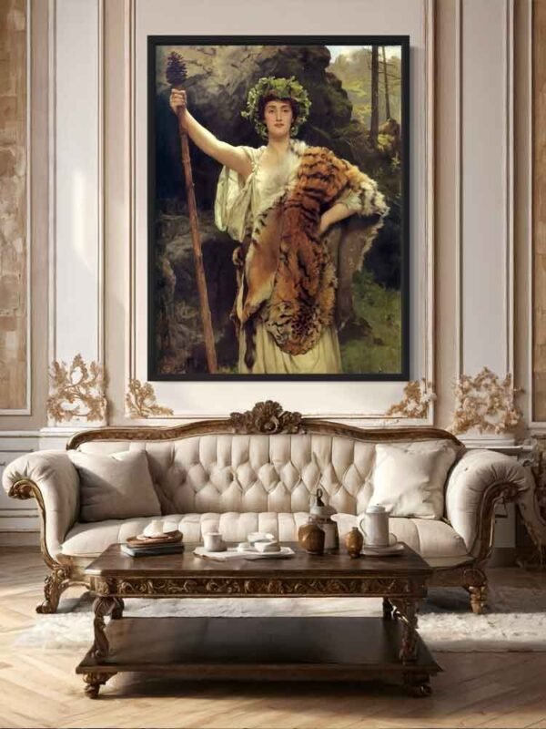 "La sacerdotisa de Baco" de John Collier en decoración