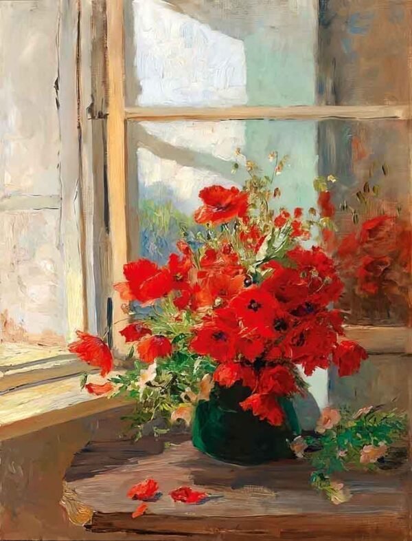 "Amapolas junto a la ventana" de Olga Wisinger-Florian