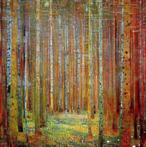 "Bosque de abetos" de Gustav Klimt