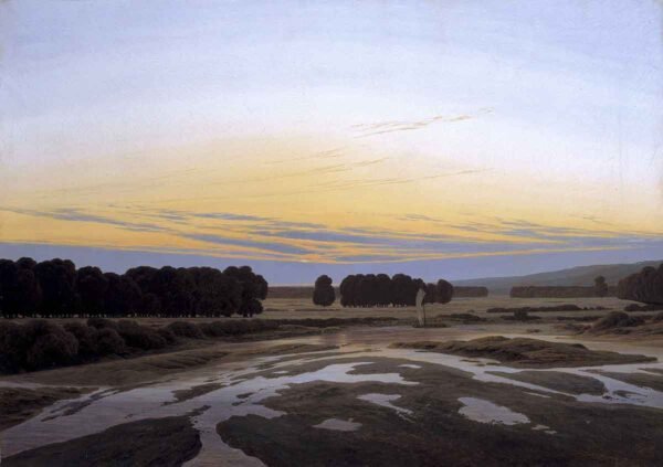 "El Gran Recinto cerca de Dresde" de Caspar David Friedrich