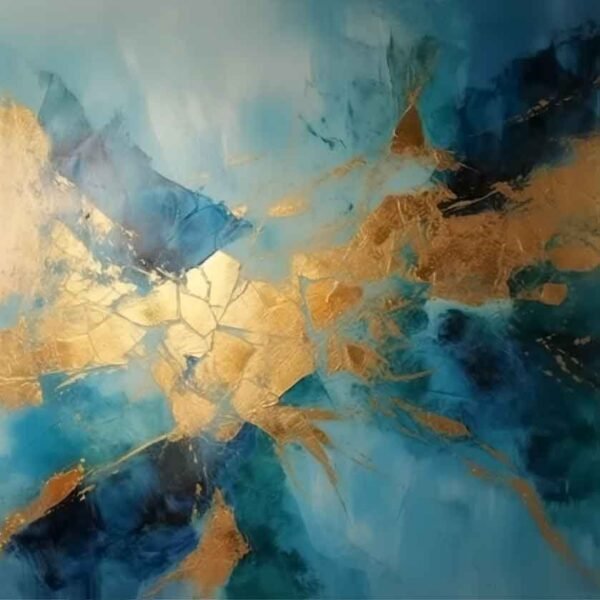 "Abstracto cielo con nubes doradas" de Copiamuseo