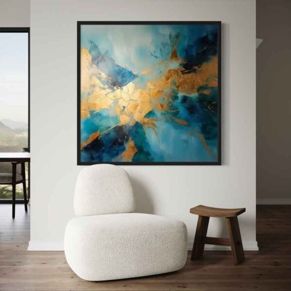 "Abstracto cielo con nubes doradas" de Copiamuseo en decoración