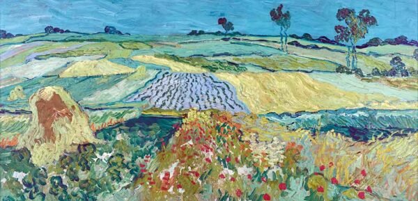 "La llanura en Auvers" de Van Gogh