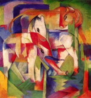 "Elefante, caballo y buey" de Franz Marc