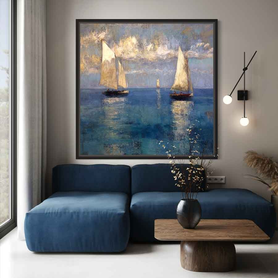 "Marina con veleros" de Copiamuseo en decoración 2
