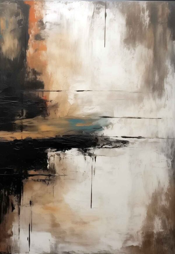"Abstracto con tierras y negros" de Copiamuseo