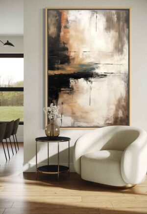 "Abstracto con tierras y negros" de Copiamuseo en decoración