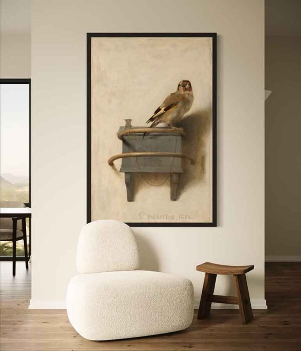 "El jilguero" de Carel Fabritius en decoración