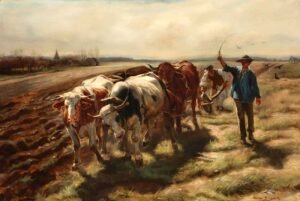 "Arando con bueyes" de Rosa Bonheur