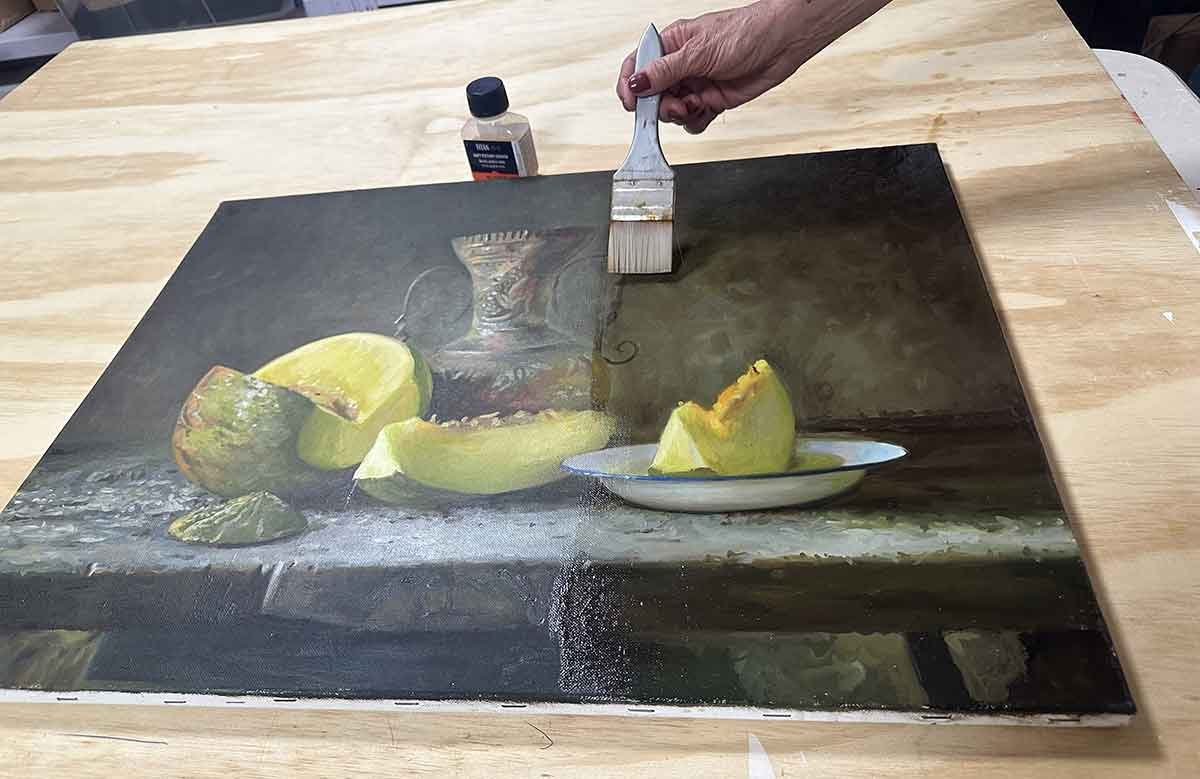 Barnizar un cuadro al óleo Barnizar un cuadro al óleo