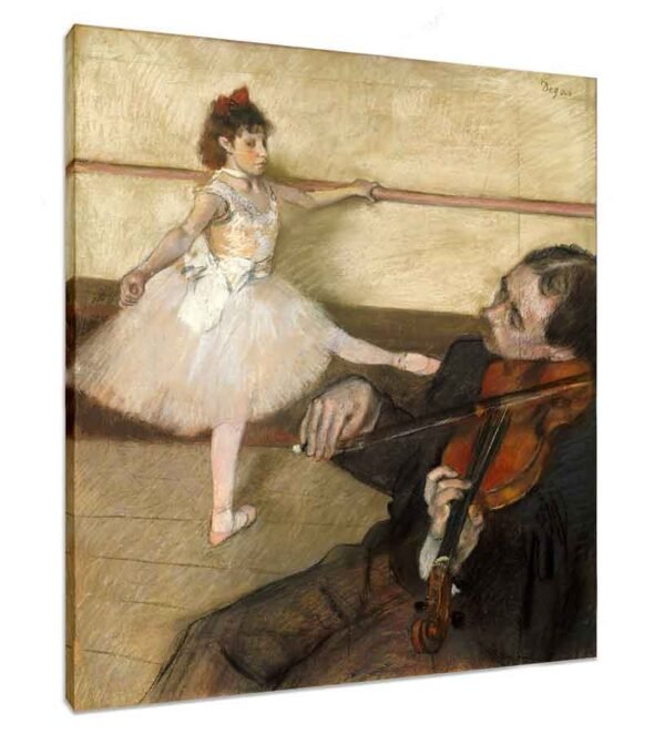 "La lección de baile" de Edgar Degas, bastidor de 4 cm