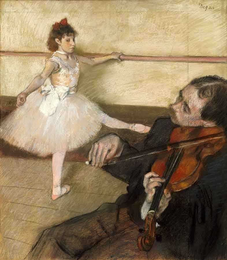 "La lección de baile" de Edgar Degas