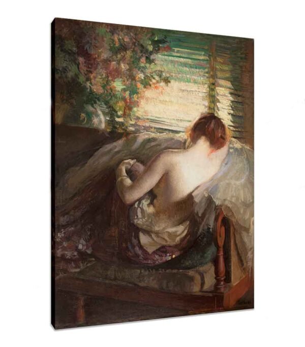 "La persiana veneciana" de Edmund Charles Tarbell, bastidor de 4 cm