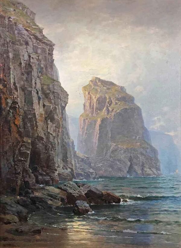 "Acantilados en St. Columb, Cornwall" de William Trost Richards