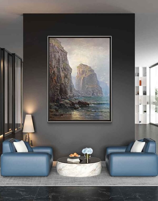 "Acantilados en St. Columb, Cornwall" de William Trost Richards en decoración