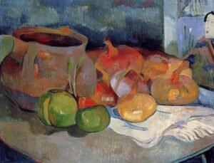 "Naturaleza muerta con cebollas" de Paul Gauguin