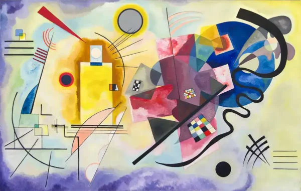 "Amarillo, rojo y azul" de Kandinsky