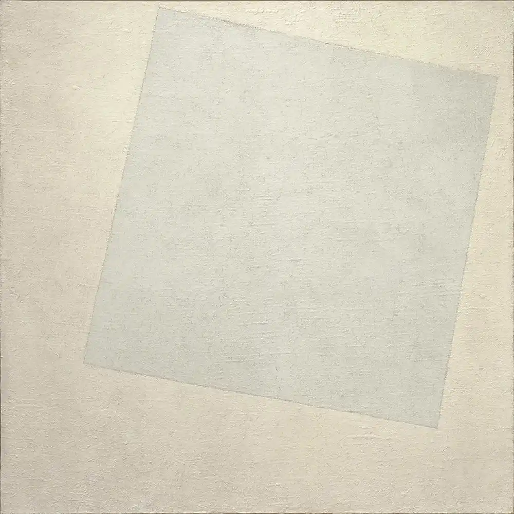 Blanco sobre blanco de Kazimir Malevich "Blanco sobre blanco" de Kazimir Malévich. Pintura abstracta. Suprematismo