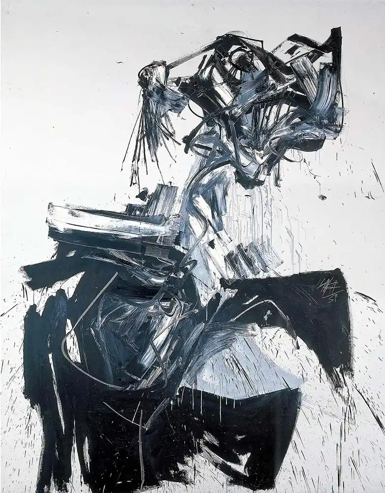 Brigitte Bardot de Antonio Saura Brigitte Bardot” de Antonio Saura. Pintura abstracta. Informalismo.