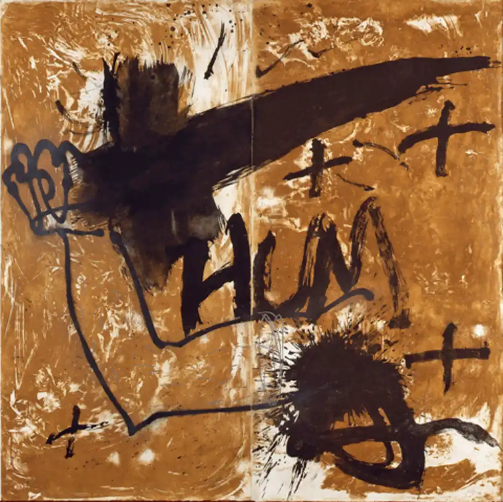 El ácido es mi cuchillo de Antoni Tàpies El ácido es mi cuchillo de Antoni Tàpies. Pintura abstracta. Informalismo.