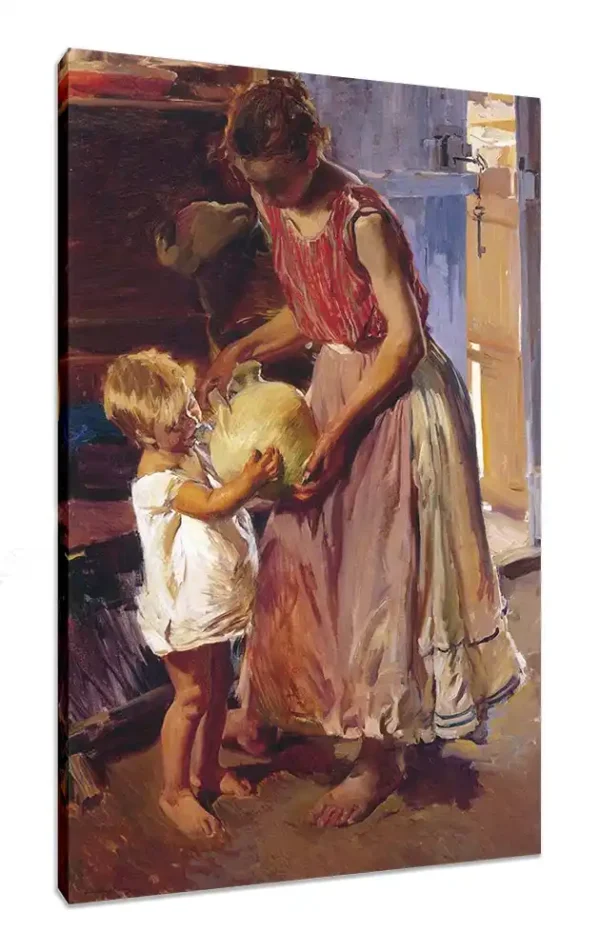 "El botijo" de Sorolla, con bastidor de 4 cm, listo para colgar