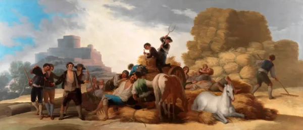 Reproducción al óleo de La era o El verano de Francisco de Goya